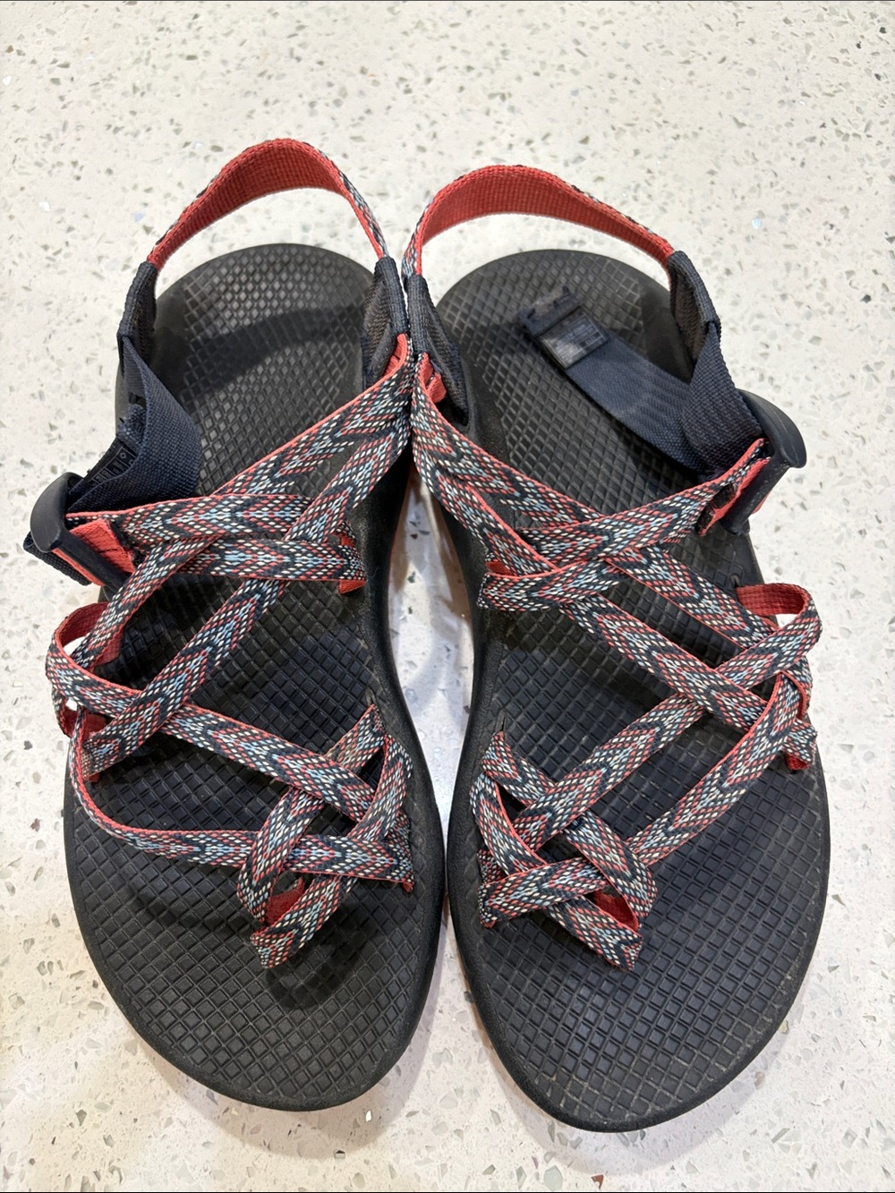 Chaco Women ZX2 classic sandals Motif Eclipse Blue Orange size 7 - Picture 3 of 8